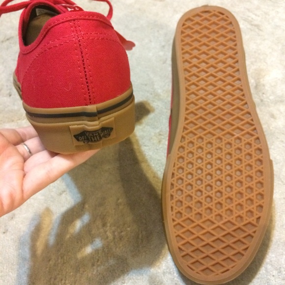 Lowest! New! Vans Authentic Gumsole Racing Red - Picture 3 of 6