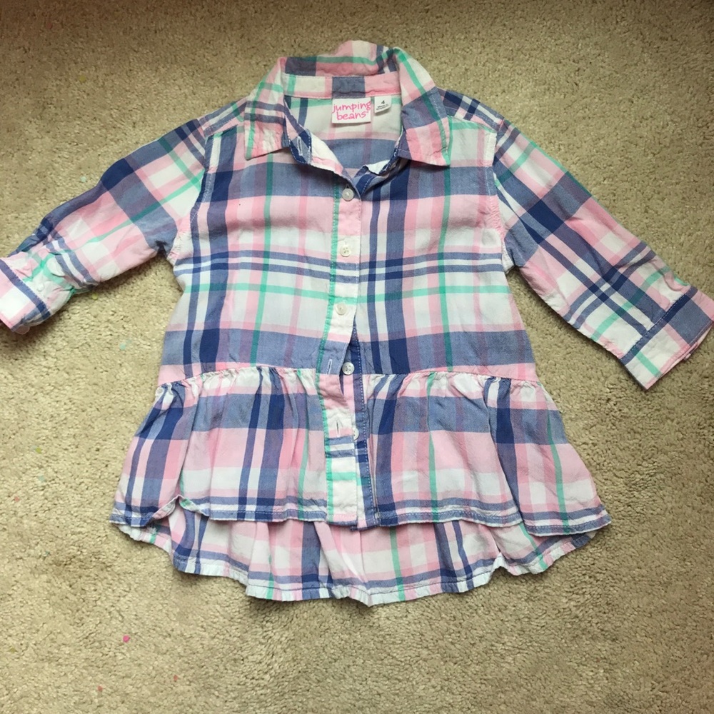 Button up peplum top