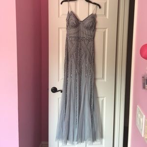 Windsor long grey dress