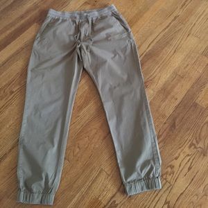 Jcrew Mens Khaki Jogger Pants Elastic 