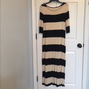 J. Crew Striped Maxi Dress