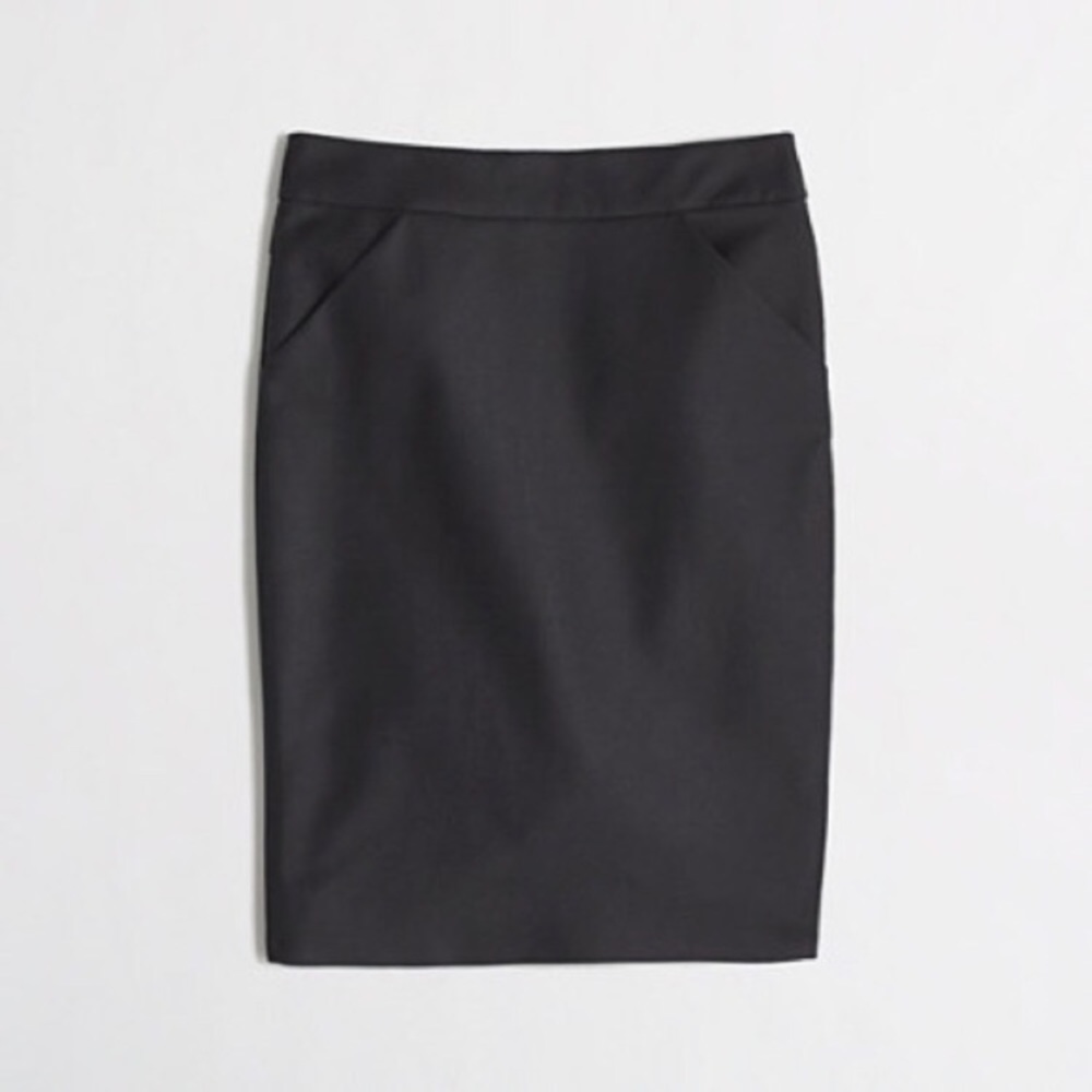 J. Crew classic black pencil skirt