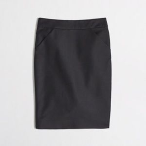 J. Crew classic black pencil skirt