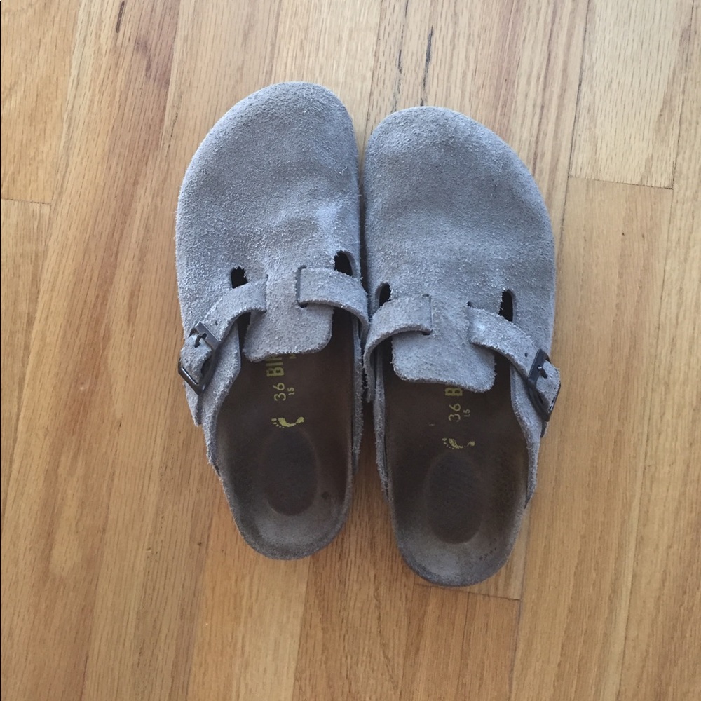 Birkenstock leather clogs tan size 36