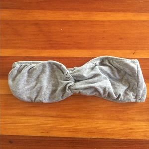 Brandy Melville bandeau gray soft ruched front