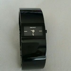 DKNY beautiful black cuff watch bracelet DKNY beautiful black cuff watch bracelet