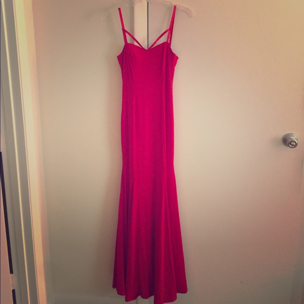 Red formal dress