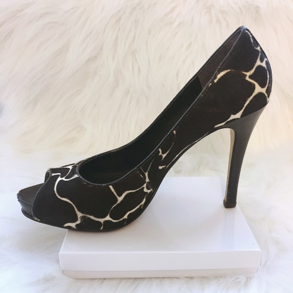 Nine West Cowhide Peep Toe Pumps - Picture 5 of 8