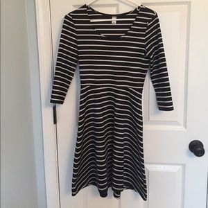 Black and White Striped Dress