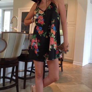 Floral Black Dress