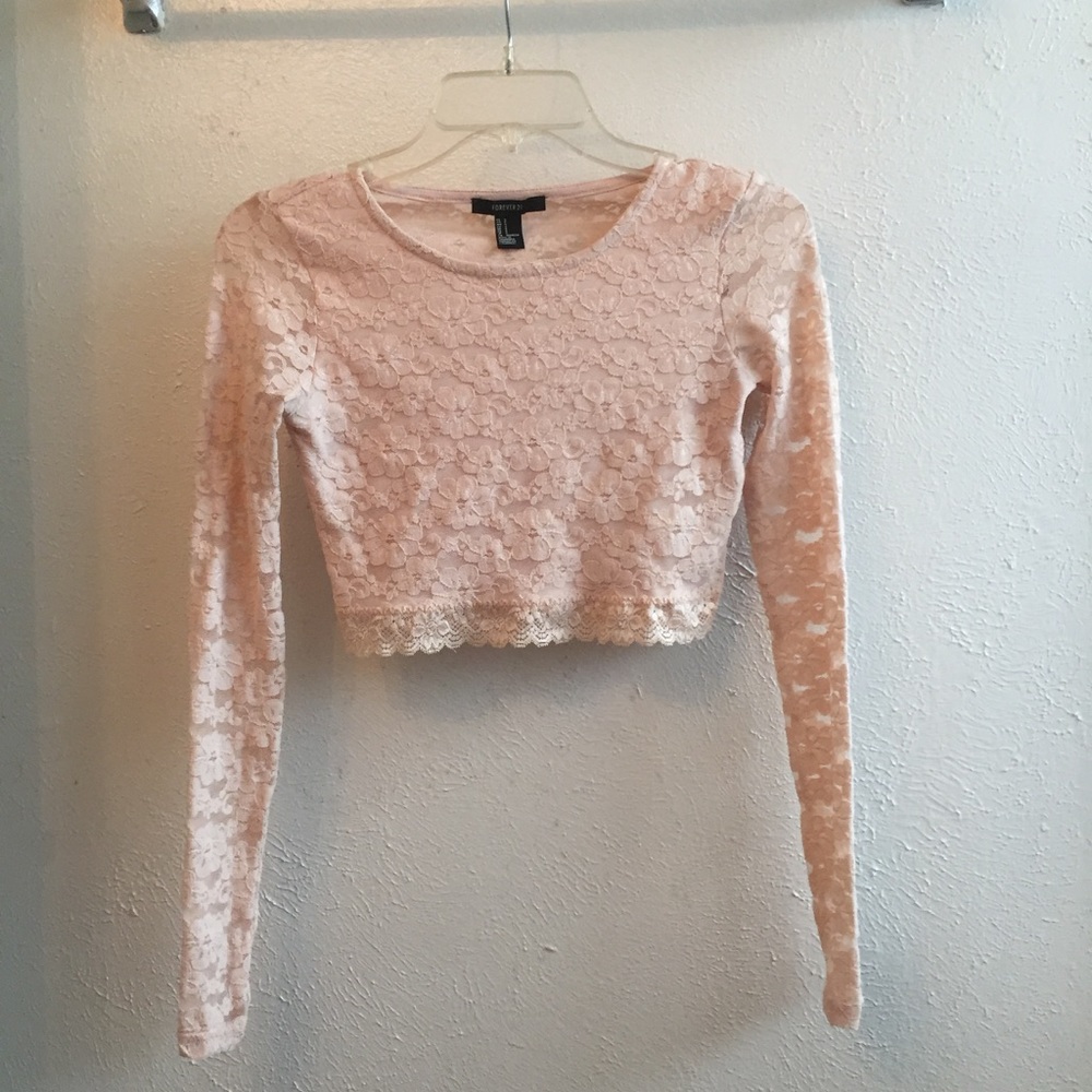 ✨SOLD✨ f21 lace crop top