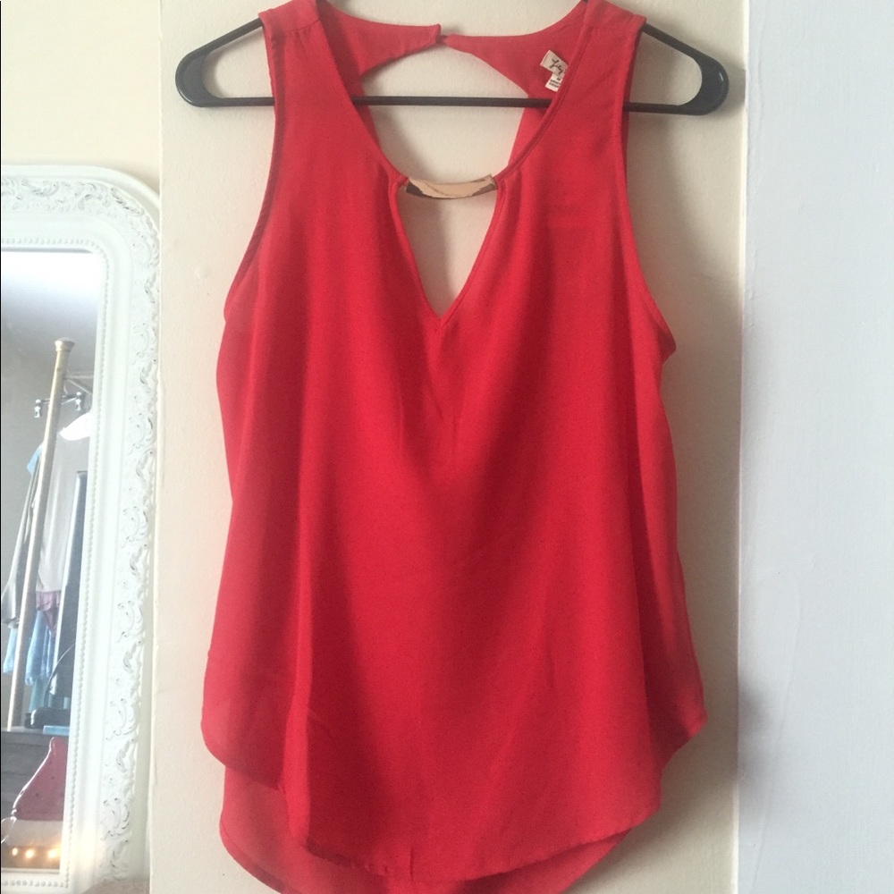NWOT Lily White Red Blouse
