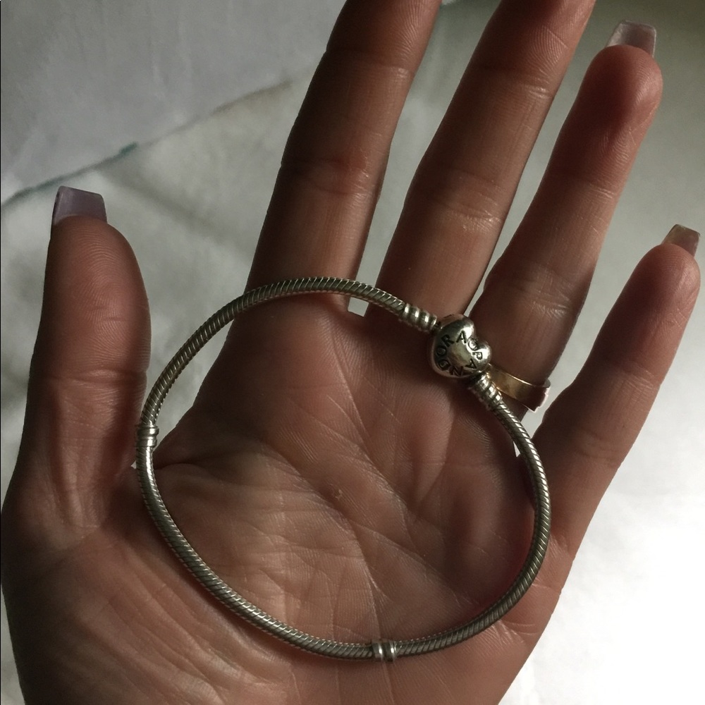 Authentic pandora bracelet silver heart closure