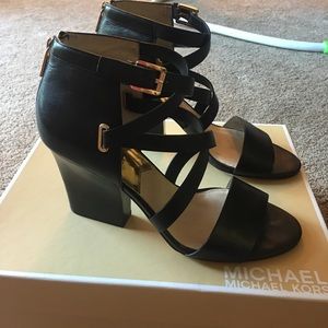 Michael Kors open toe black sandals