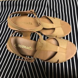 Tan "leather" sandals
