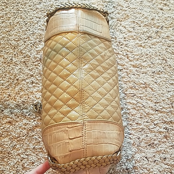 16" Quilted Patent Leather Brighton Shoulder Bag - Picture 2 of 3