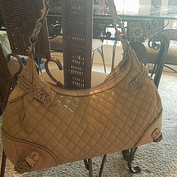 16" Quilted Patent Leather Brighton Shoulder Bag - Picture 3 of 3