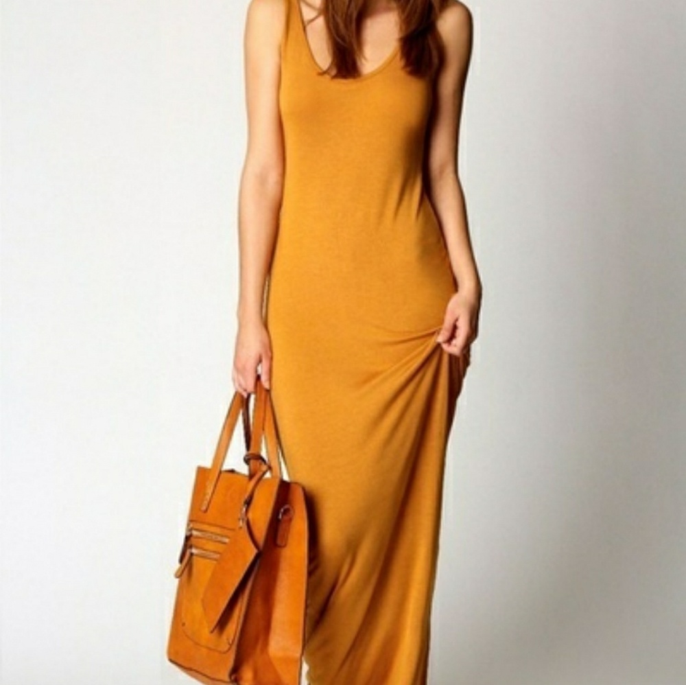 Sleevless summer tank maxi dress