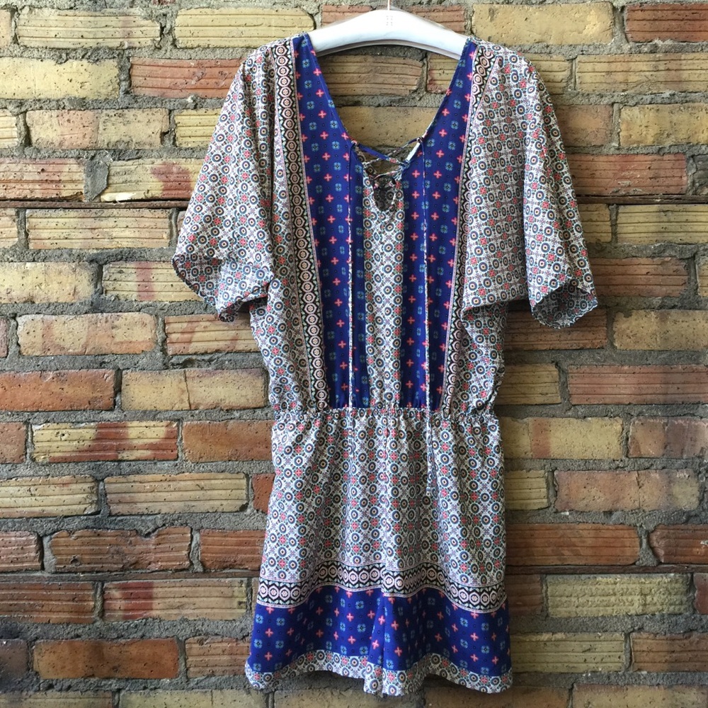 Le Lis Boho v neck romper jumper