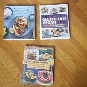 Vegan cookbook trio