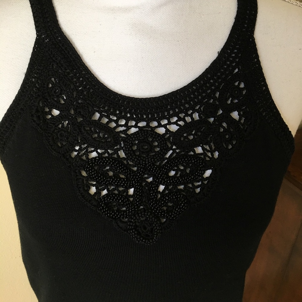 NWT Ann Taylor Beaded Lace Tank Top