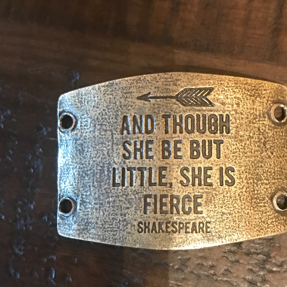 Large sentiment for lenny & eva cuff bracelet