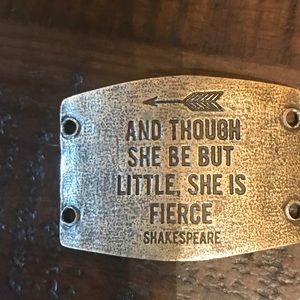 Large sentiment for lenny & eva cuff bracelet