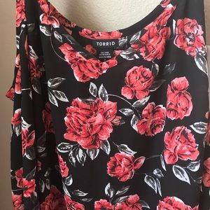 Torrid Size 2 Floral Tank Top Tunic EUC