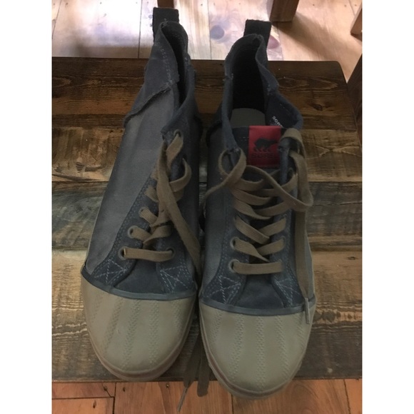 Sorel Other - Blue suede and canvas sneakers