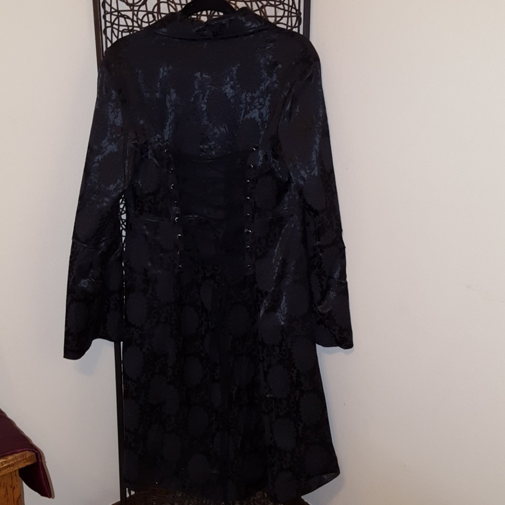 Amazing dark black high low corset jacket. New.