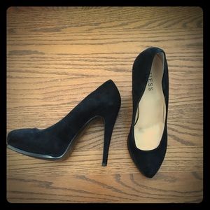 SOLD Guess 8 platform suede-like heels