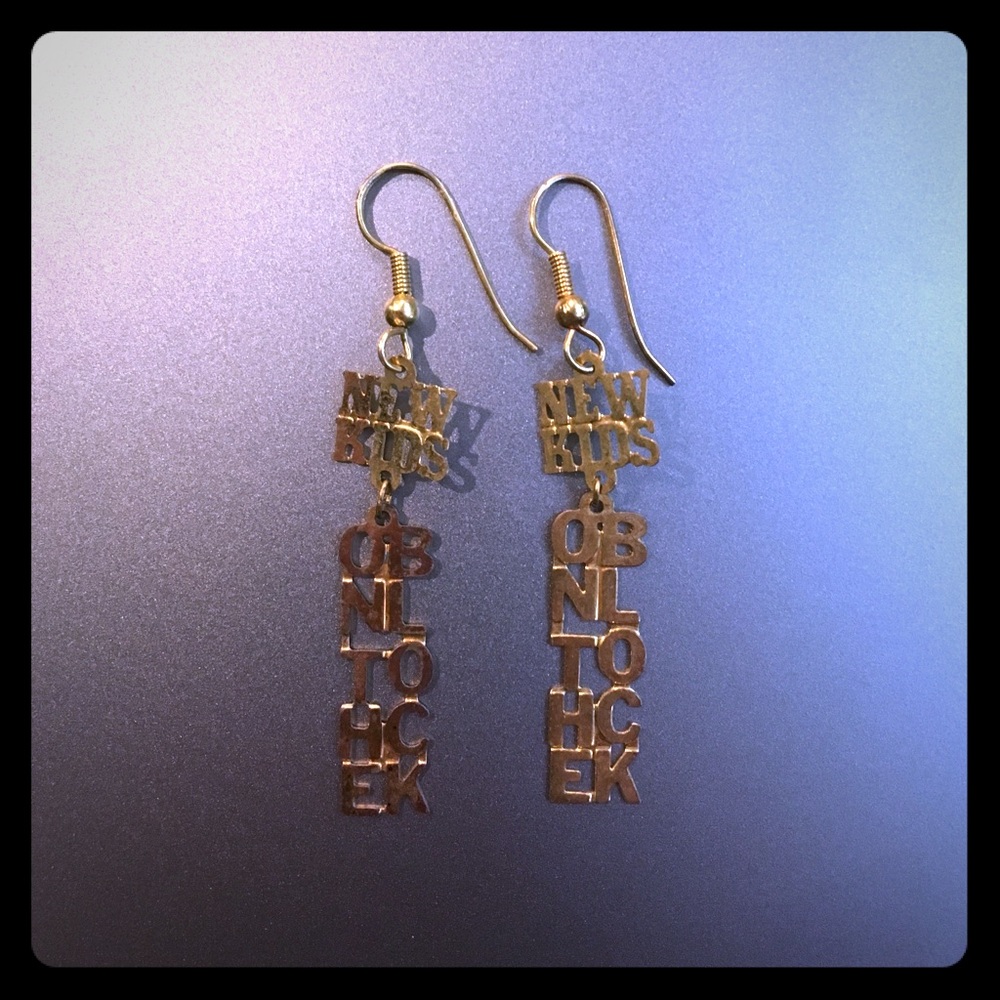 Dangly New Kids on the Block earrings