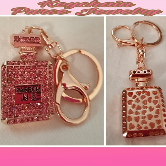PURSE/KEY CHAIN CHARM~PARFUM 5~SIMULATED COLOGNE BOTTLE~NEW - Picture 3 of 10