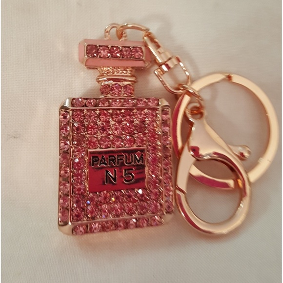 PURSE/KEY CHAIN CHARM~PARFUM 5~SIMULATED COLOGNE BOTTLE~NEW - Picture 7 of 10