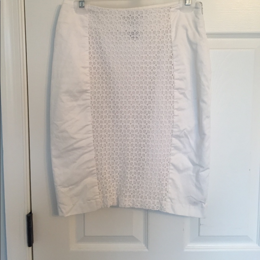 White Lace Pencil Skirt