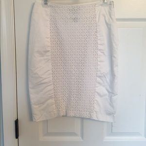 White Lace Pencil Skirt