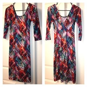 Multicolor leopard dress