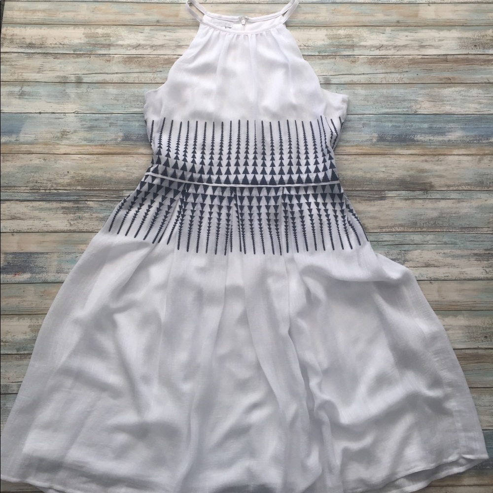 Beautiful White Halter Midi Dress