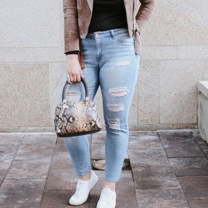 Distressed denim