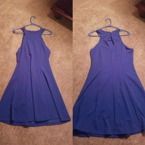 keyhole back party dress fitted