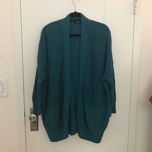 Oversized cotton cardigan