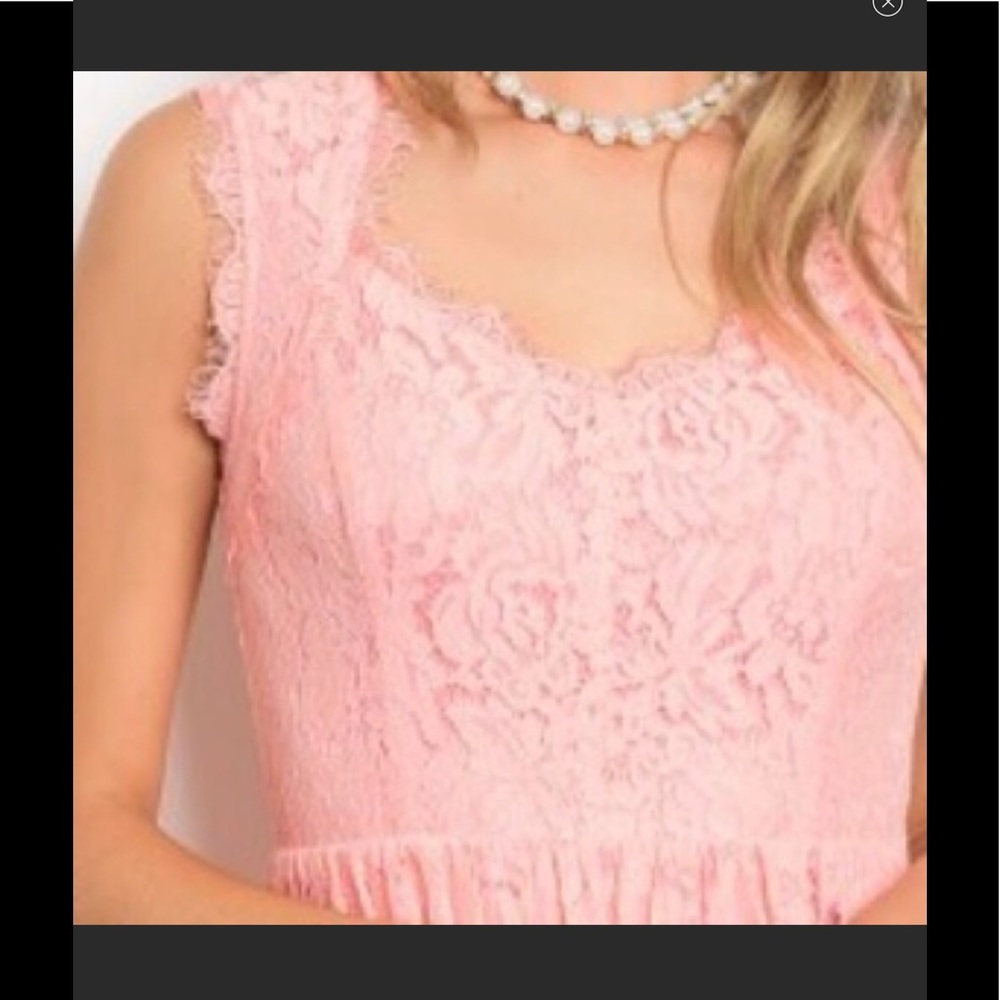 πHPπ Peach Lace Dress - Picture 4 of 4