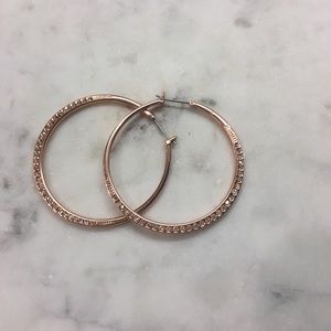 Micheal Kors Rose Gold Hoop Earrings
