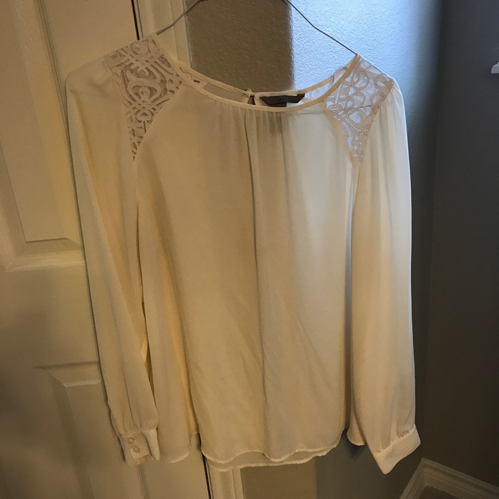H&M Long Sleeve Blouse with Lace Detail