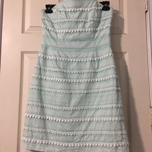 Teal Vineyard Vines Strapless Dress