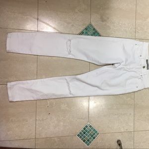 White ripped jeans