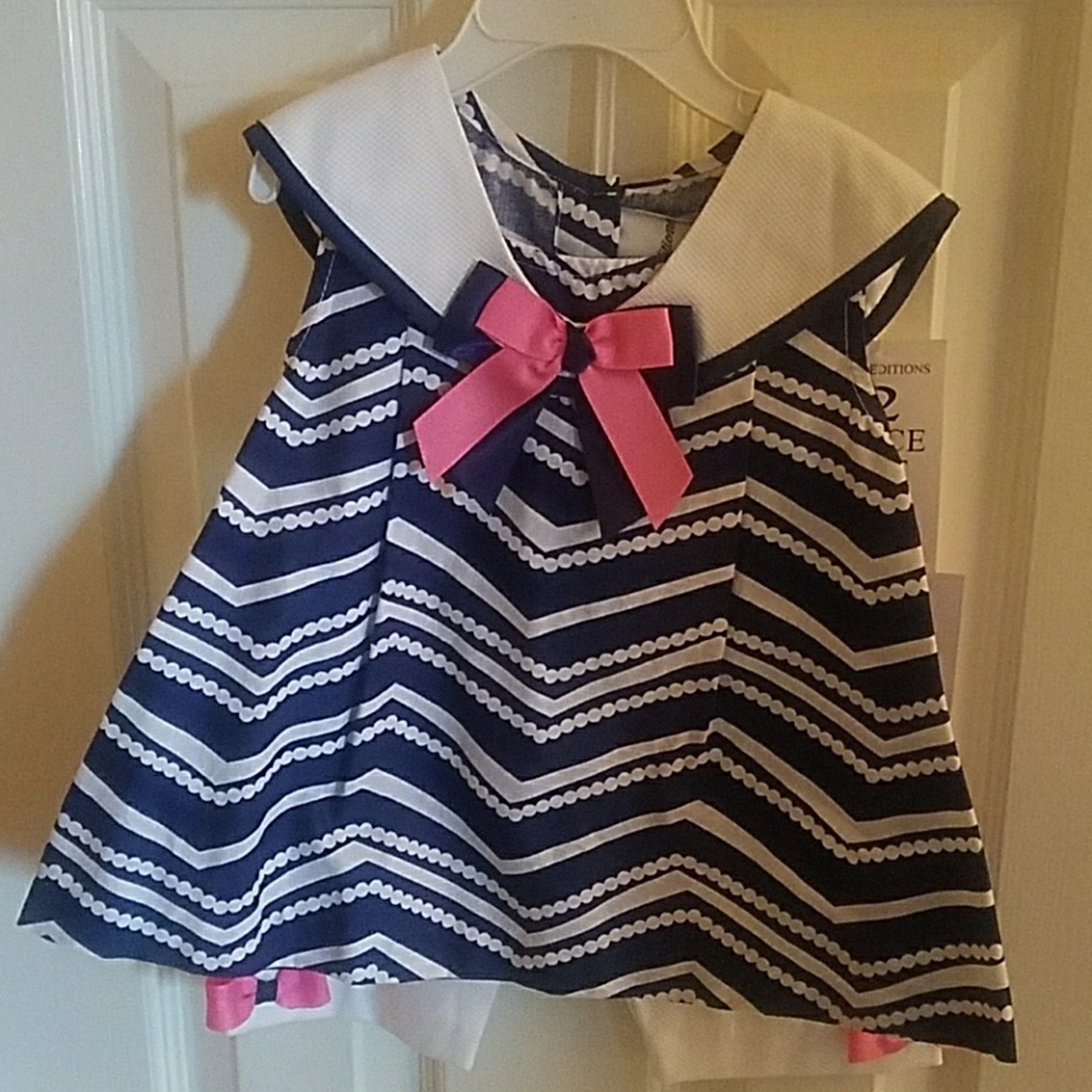 Little girls navy outfit