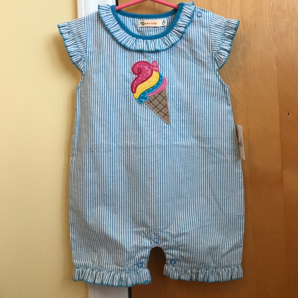 Baby Luigi Girl's Ice Cream Romper