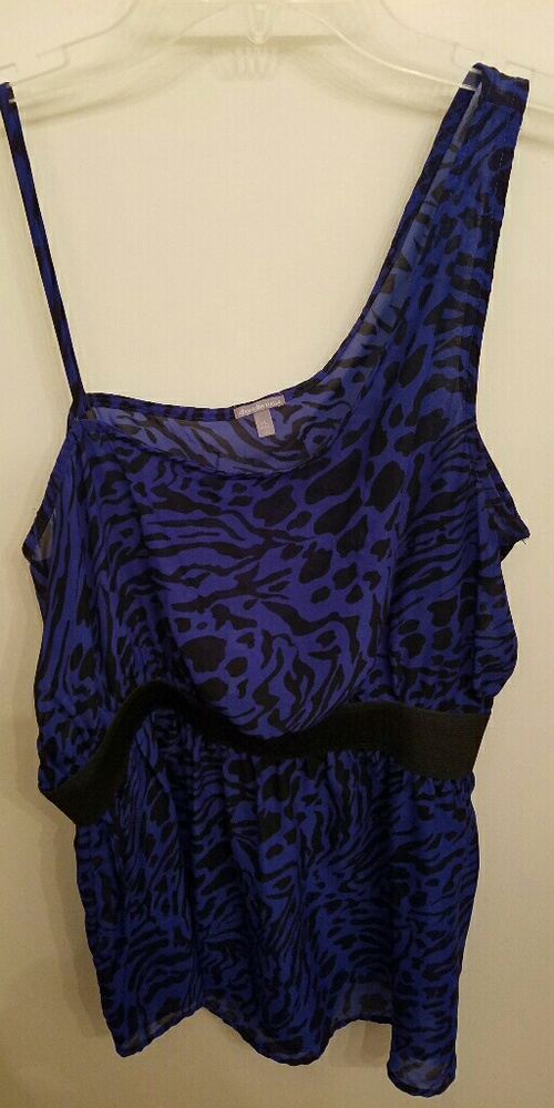 Animal Print Asymmetrical Top