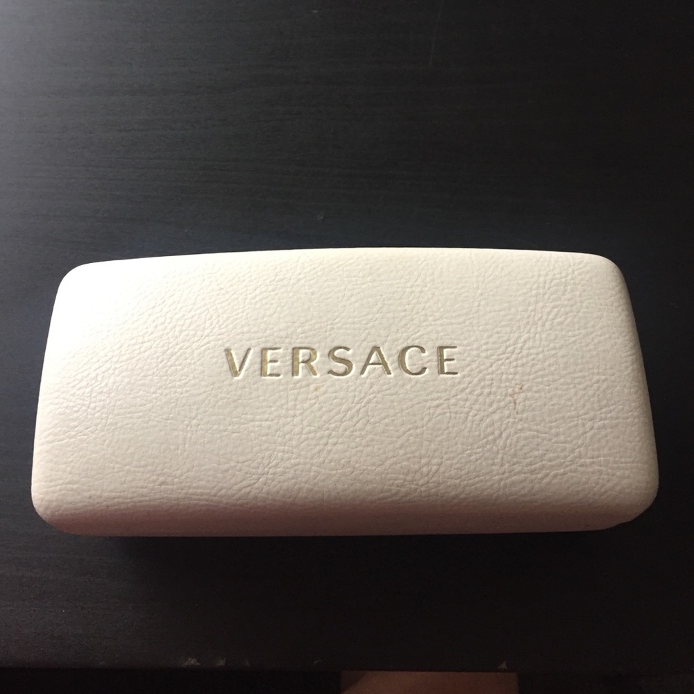 Versace Sunglasses Case/White/New
